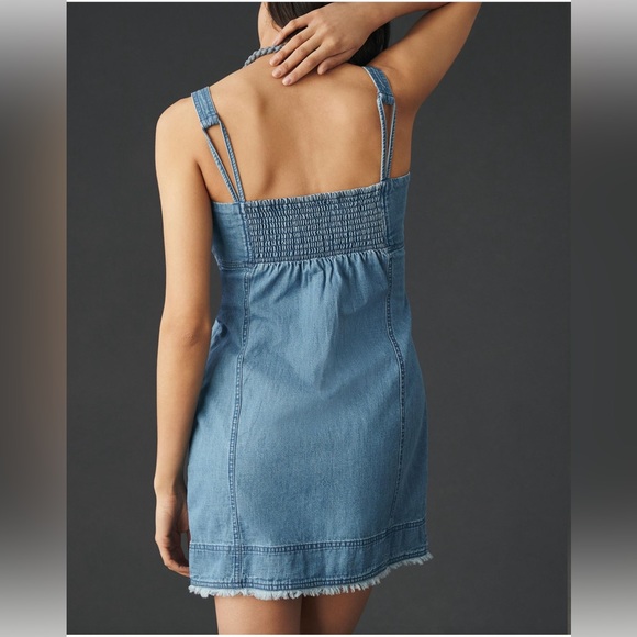 Pilcro Square-Neck Denim Dress - Picture 3 of 8